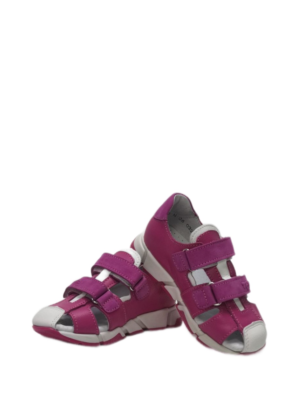 Туфли летние закрытый нос, ц.фуксия/белый 1160-КП-187,337,99 фото 4