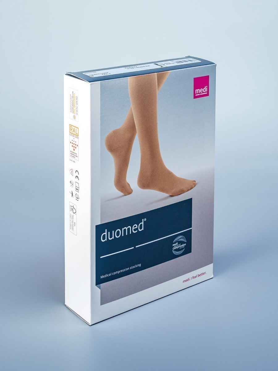 Компрессионные чулки Medi duomed 2 кл.компр., малая длина, открытый носок, резинка на силик.основе фото 4