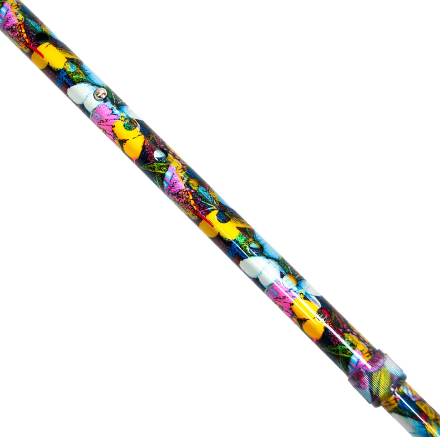 Трость телескопическая с пластмассовой ручкой ТР1(ПР) с УПС, цвет Бабочки фото 9