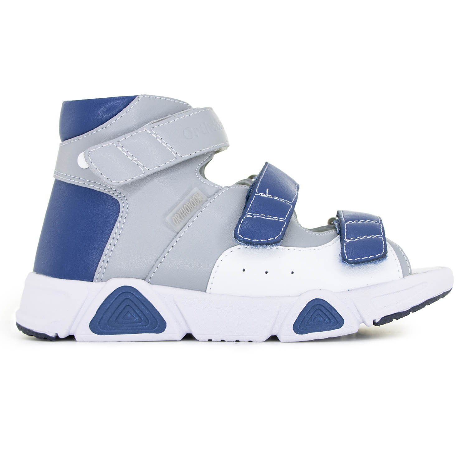 Ортопедическая обувь Orthoboom сандали 27057-10 платиново-сапфировый фото 2