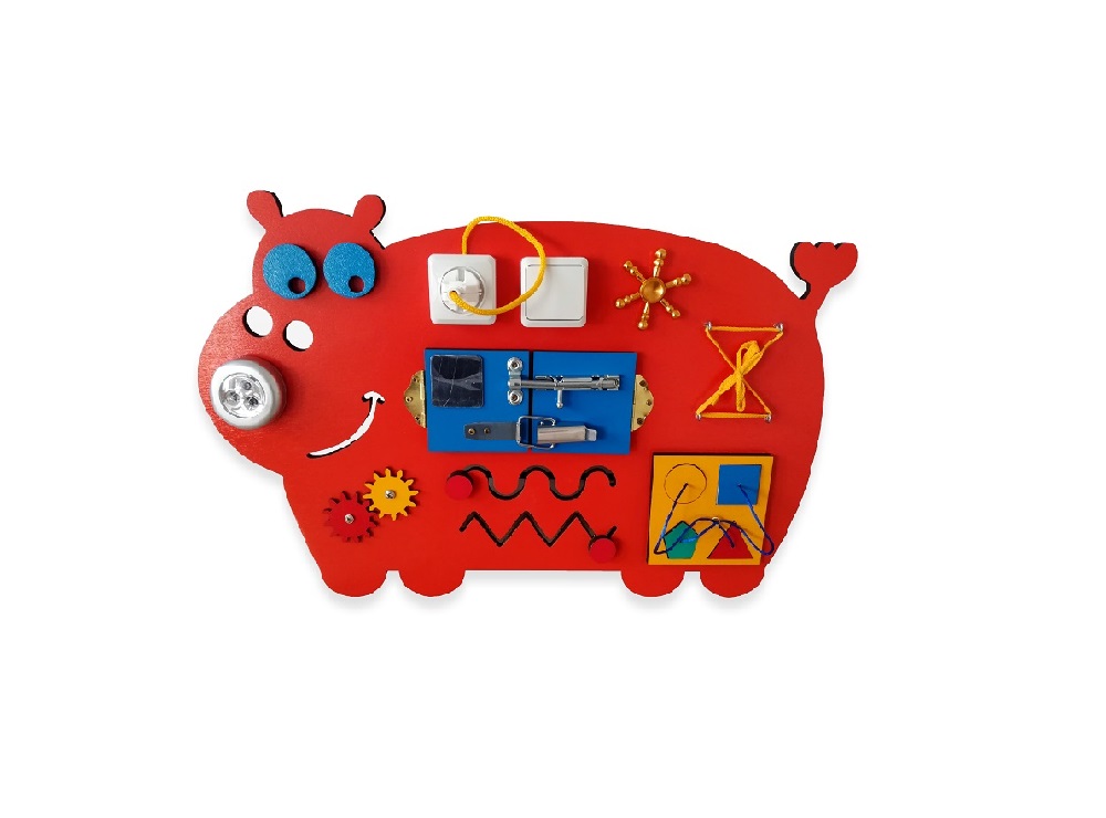 Бизиборд Бегемот, 60х40см фото 1