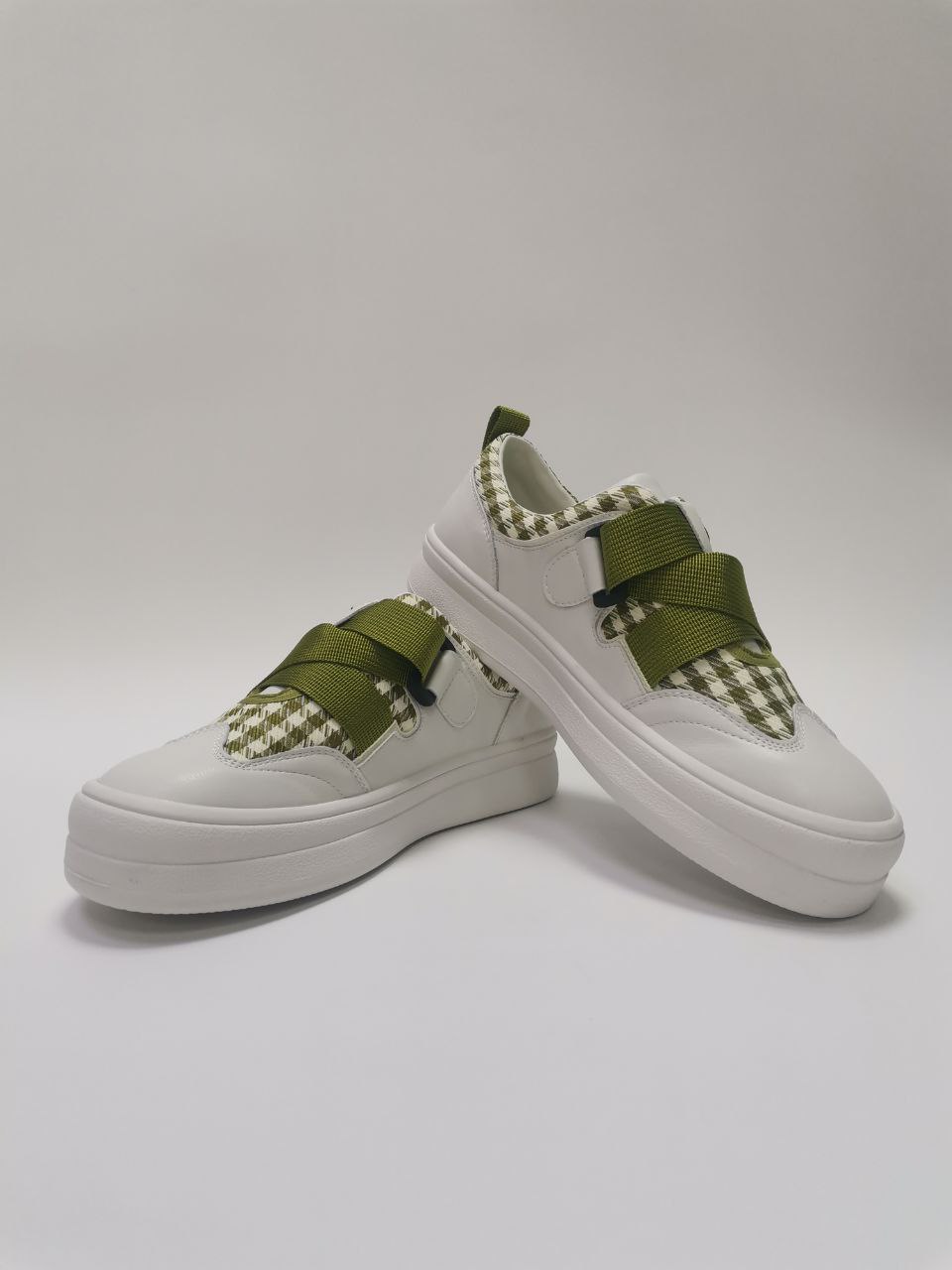 Полуботинки ортопедические женские Ортомода цв.белый с салатовым MD17-1A  фото 5