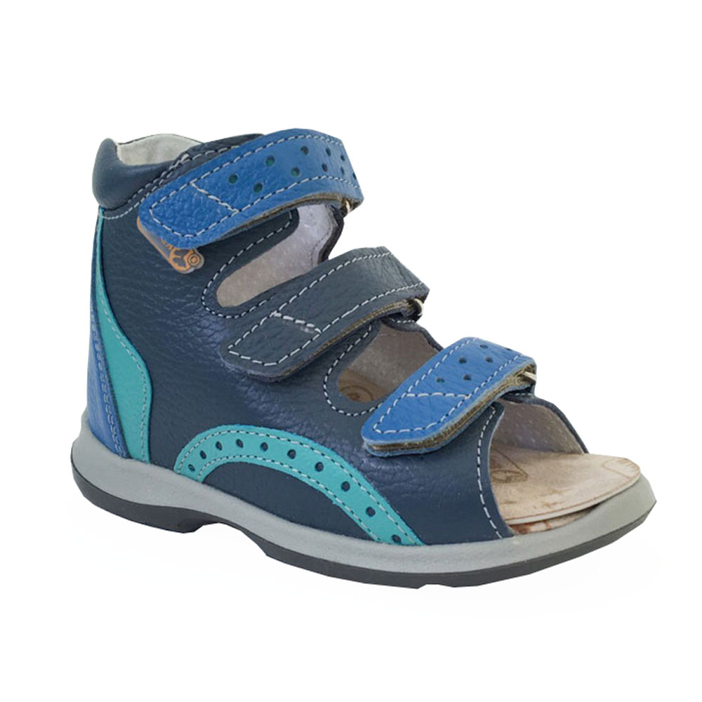 Сандалии с открытым носом Б2-105-219-221-1 джинс/синий  фото 1