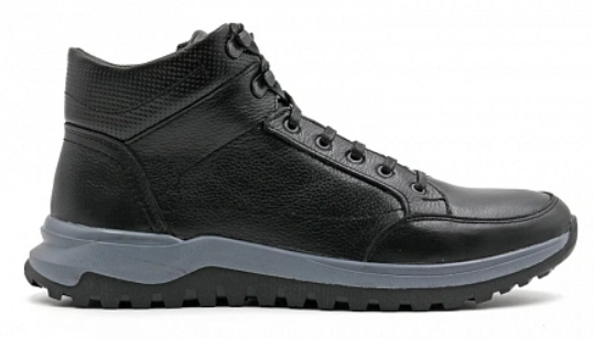 Кроссовки ортопедические мужские зимние Ортомода 92527-Х-201 черные кожаные с мехом фото 2