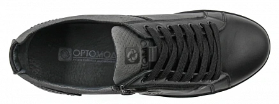 Кеды ортопедические мужские Ортомода 90429-Х-001 черные кожаные фото 5