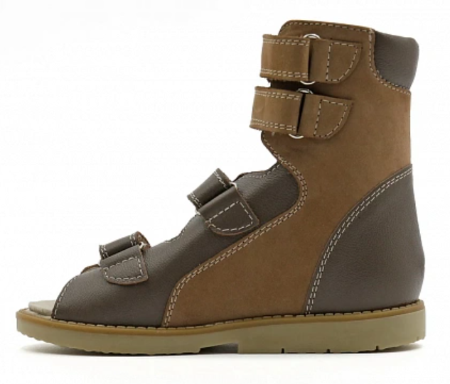 Сандалии ортопедические с высоким берцем детские Ортомода 21831-Х-002, цвет коричневый фото 4