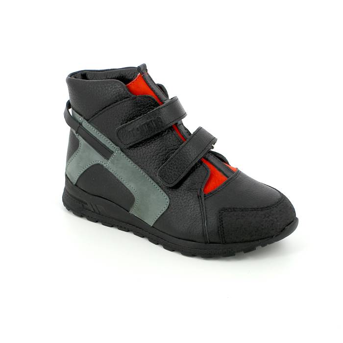 Ботинки демисезонные на байке цв.черный/св. серый/красный 360/1-БП-897-1,61,296 фото 1