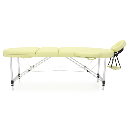 Массажный стол складной MED-MOS JFAL03 3-х секционный, овал, алюминиевая рама фото 16