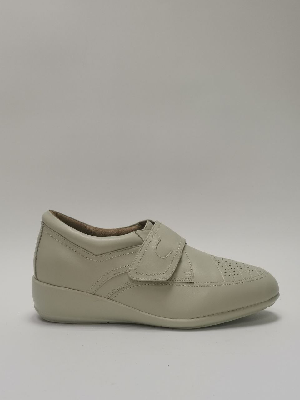 Полуботинки ортопедические женские Ортомода 8234 В кожаные для широкой стопы бежевые фото 2