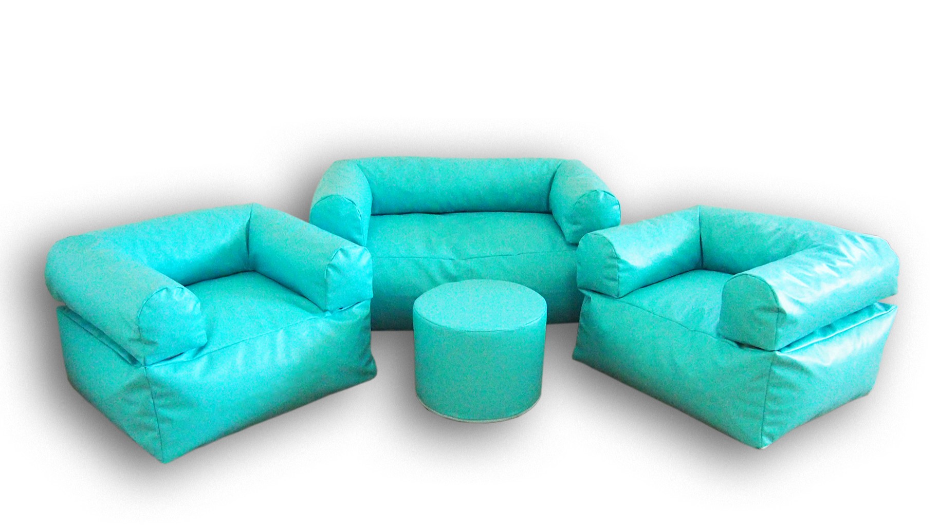 Мягкая мебель с гранулами: Диван (120*65*60), Кресло (70*65*60) – 2 шт., Пуф (D40*40) фото 1