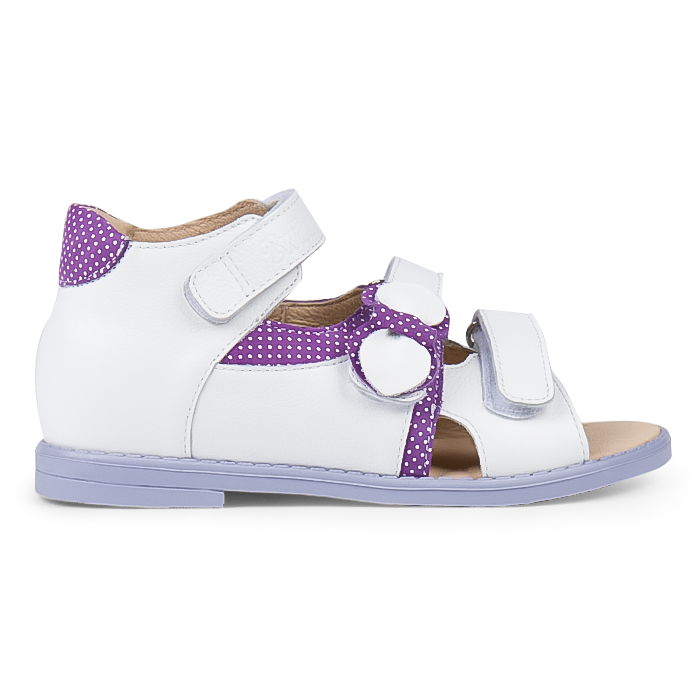 Сандалии ортопедические  с открытым носом цв. бело-фиолетовый TW-133-5 фото 2
