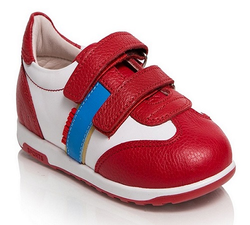 Кроссовки красный/белый, кожа , лип 271-08 фото 1